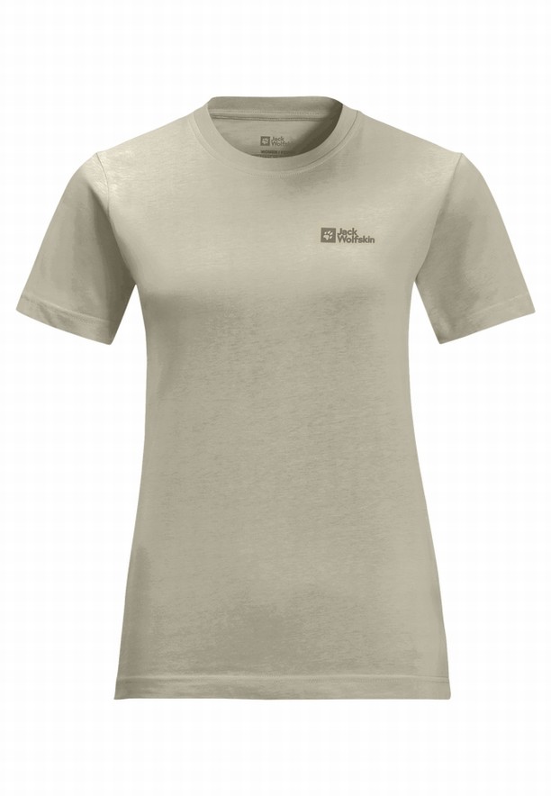 Grey Women Jack Wolfskin Essential T Shirts | 27760746