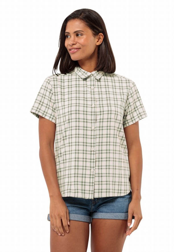Grey Women Jack Wolfskin Febla Shirts | 50572931