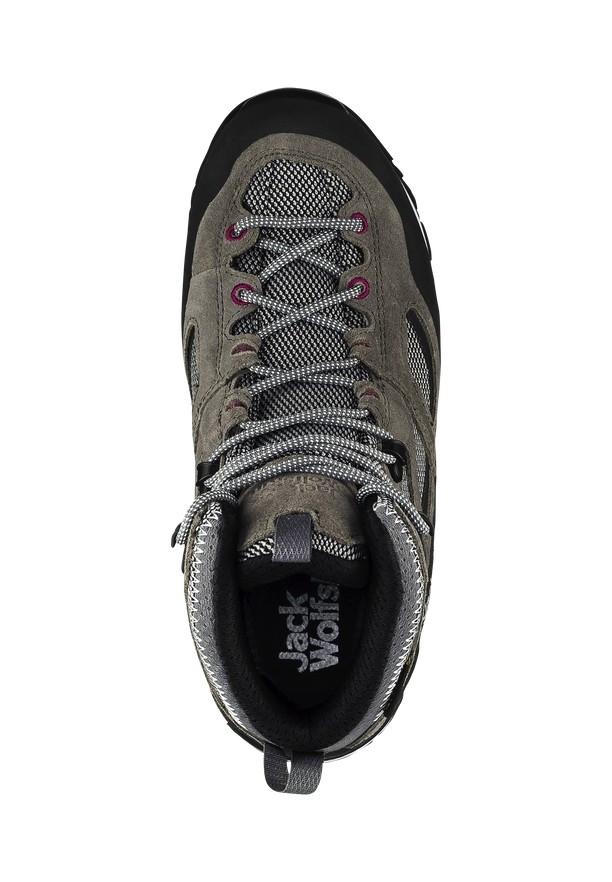 Grey Women Jack Wolfskin Force Crest Texapore Mid Hiking Shoes | 38255007