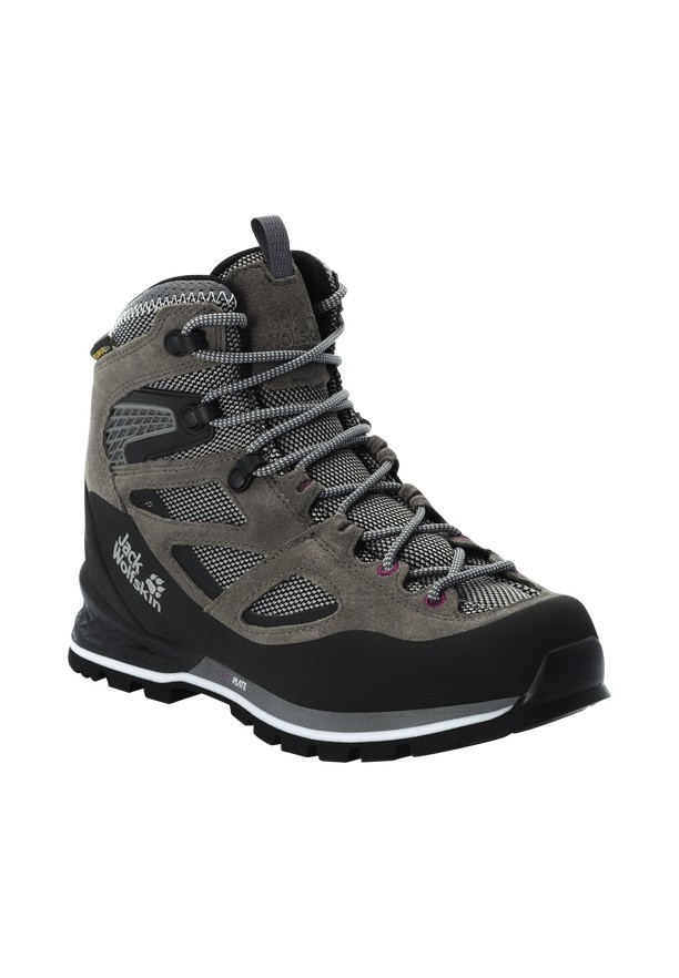 Grey Women Jack Wolfskin Force Crest Texapore Mid Hiking Shoes | 38255007