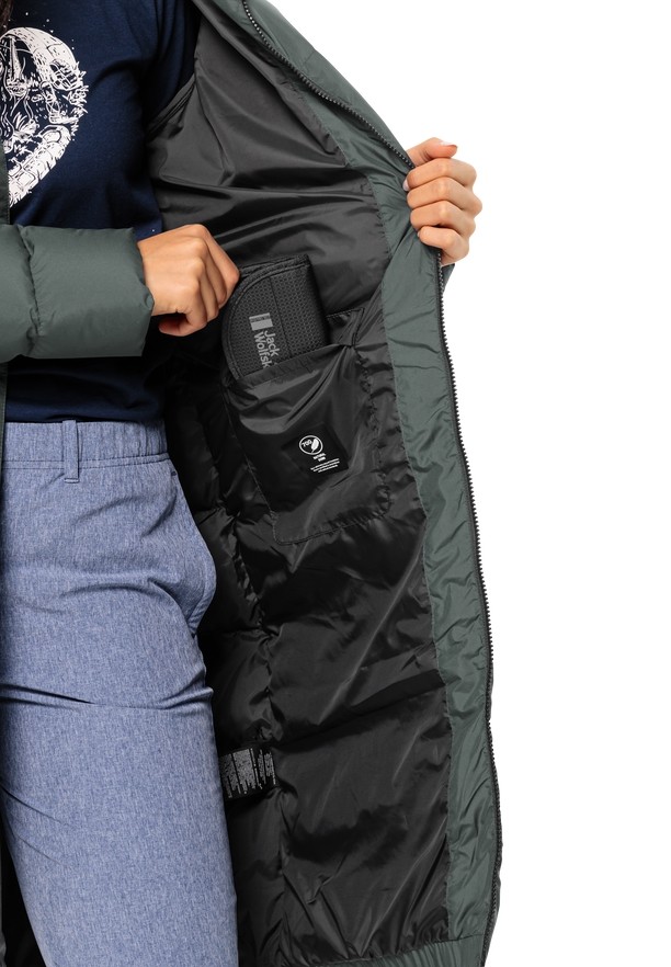 Grey Women Jack Wolfskin Frozen Palace Down Coats | 15640618
