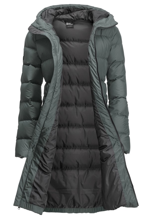 Grey Women Jack Wolfskin Frozen Palace Down Coats | 15640618