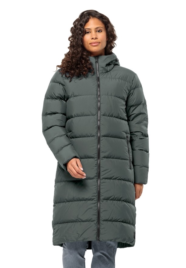 Grey Women Jack Wolfskin Frozen Palace Down Coats | 15640618