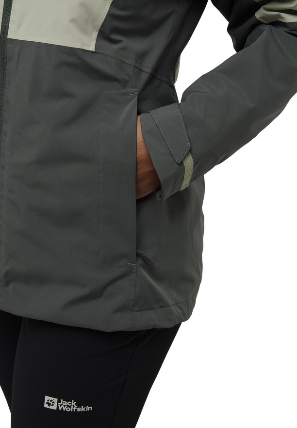 Grey Women Jack Wolfskin Glaabach 3in1 Jackets | 34671324