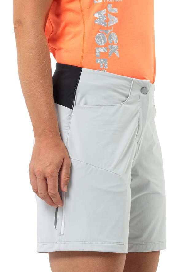 Grey Women Jack Wolfskin Gravex Shorts | 20519194