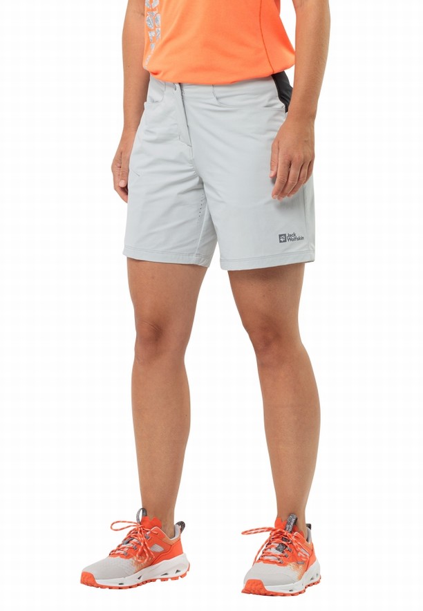 Grey Women Jack Wolfskin Gravex Shorts | 20519194