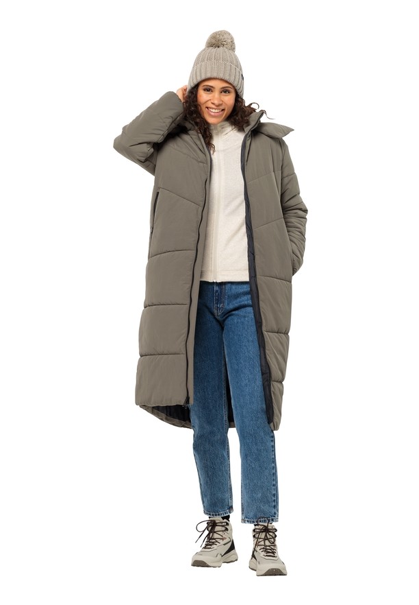 Grey Women Jack Wolfskin Highloft Knit Beanie | 51107753