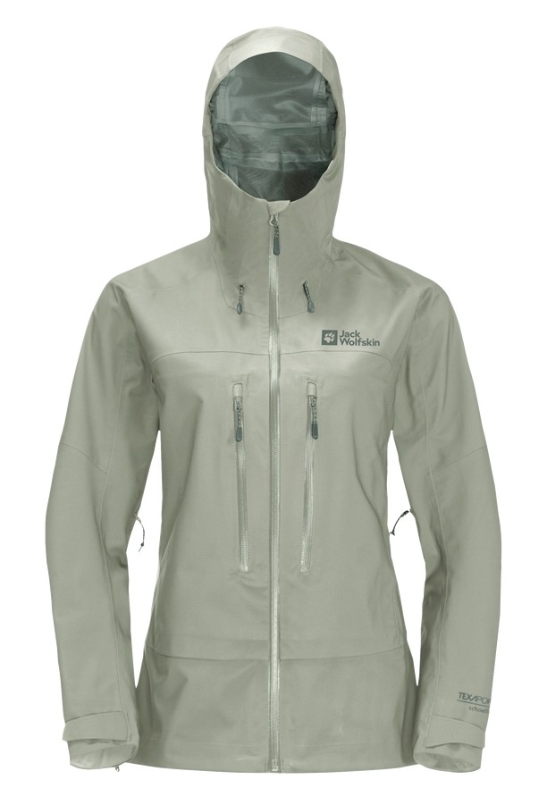 Grey Women Jack Wolfskin Kammweg 3l Rain Jackets | 69635625