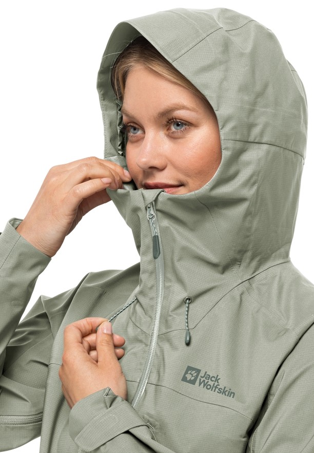 Grey Women Jack Wolfskin Kammweg 3l Rain Jackets | 69635625