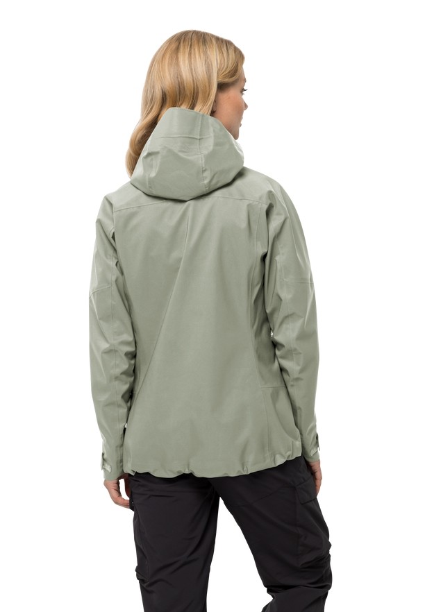 Grey Women Jack Wolfskin Kammweg 3l Rain Jackets | 69635625