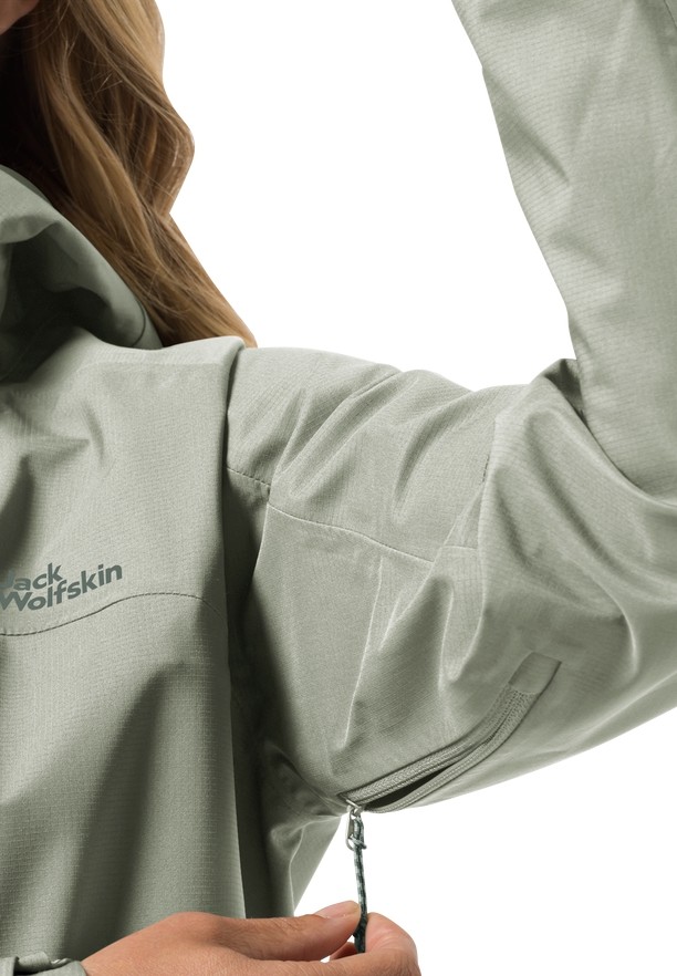 Grey Women Jack Wolfskin Kammweg 3l Rain Jackets | 69635625