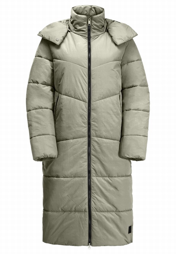 Grey Women Jack Wolfskin Karolinger Long Coats | 34826764