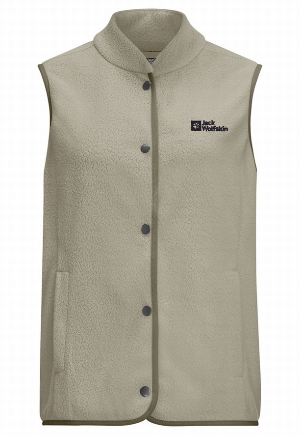 Grey Women Jack Wolfskin Light Curl Vest | 32025612