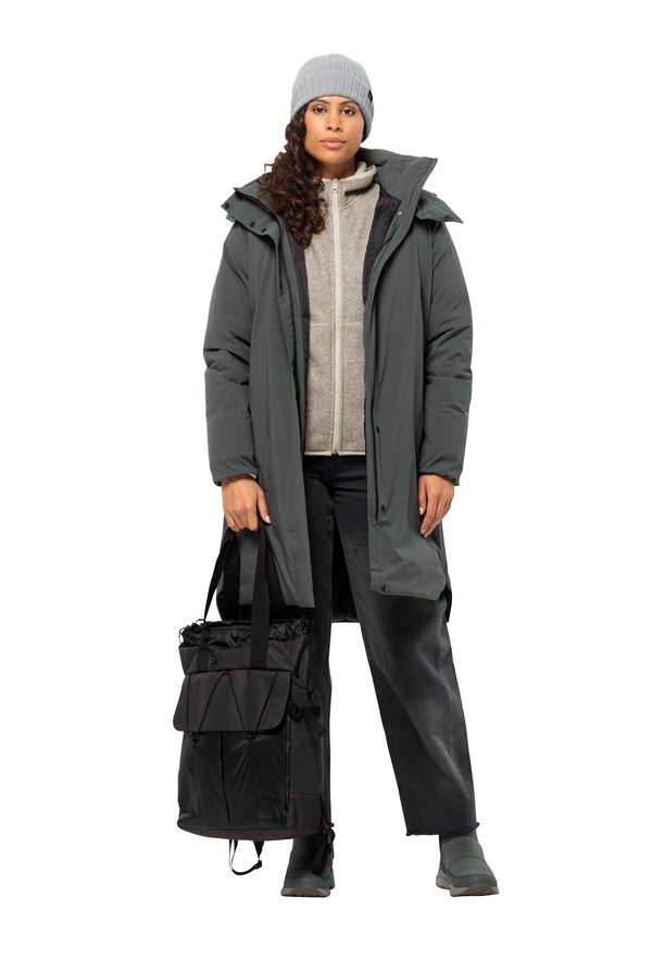 Grey Women Jack Wolfskin Luisenplatz Down Coats | 37067501