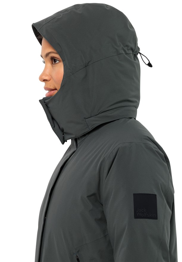 Grey Women Jack Wolfskin Luisenplatz Down Coats | 37067501