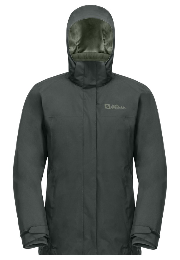 Grey Women Jack Wolfskin Luntal 3in1 Jackets | 41286001