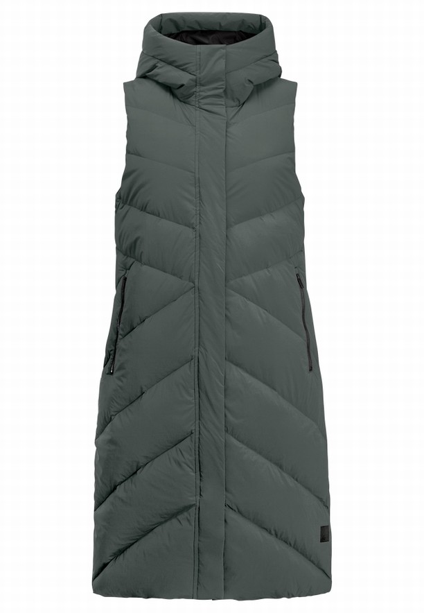 Grey Women Jack Wolfskin Marienplatz Vest | 89104991