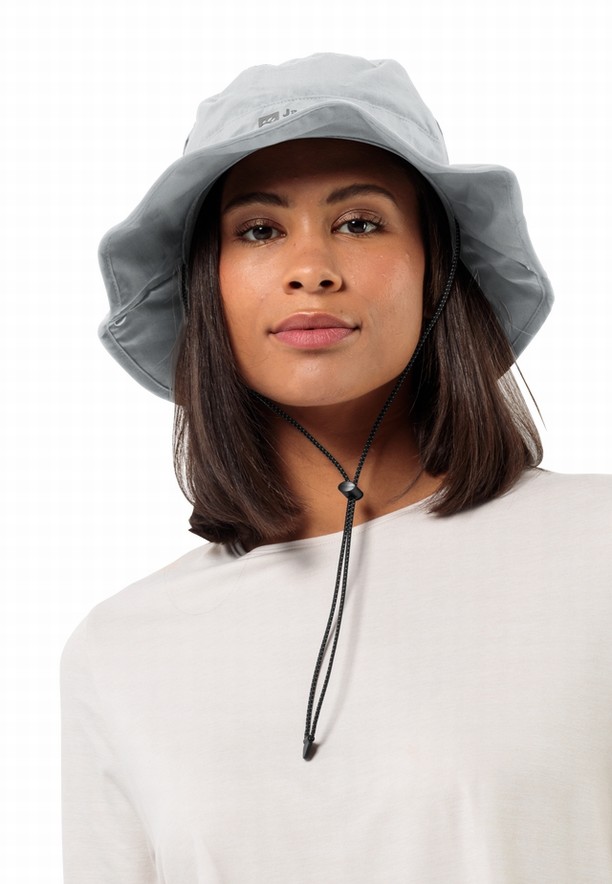 Grey Women Jack Wolfskin Mesh Hats | 56675880