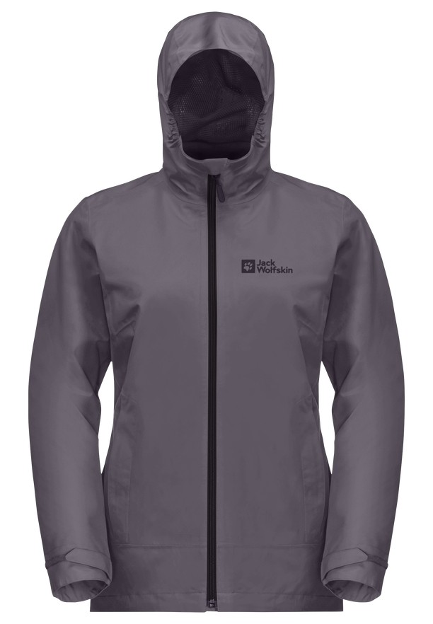 Grey Women Jack Wolfskin Moonrise 3in1 Jackets | 27514953