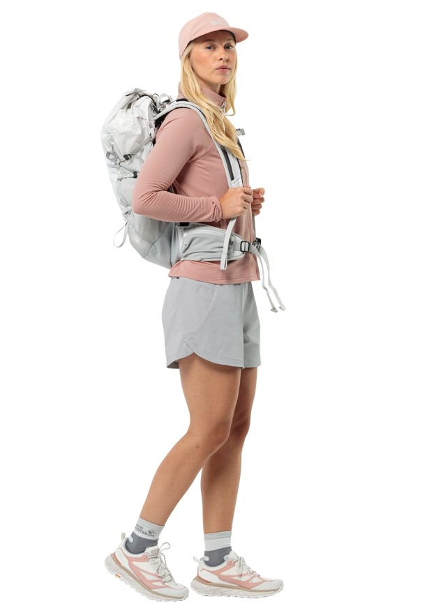 Grey Women Jack Wolfskin Prelight 2in1 Shorts | 78740240