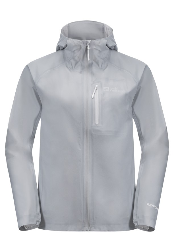 Grey Women Jack Wolfskin Prelight 3l Rain Jackets | 87213047