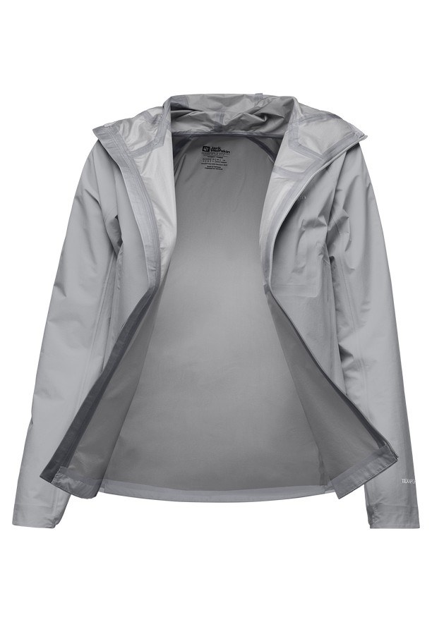 Grey Women Jack Wolfskin Prelight 3l Rain Jackets | 87213047