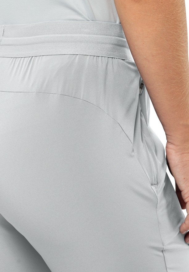 Grey Women Jack Wolfskin Prelight Chill Pants | 27687258