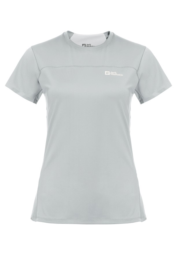 Grey Women Jack Wolfskin Prelight Chill T Shirts | 33357137