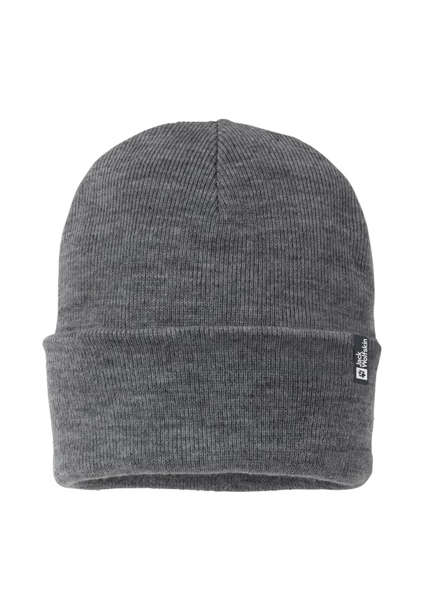 Grey Women Jack Wolfskin Rib Beanie | 84035596