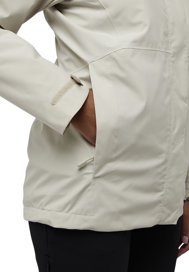 Grey Women Jack Wolfskin Rotwand 3in1 Jackets | 27533248