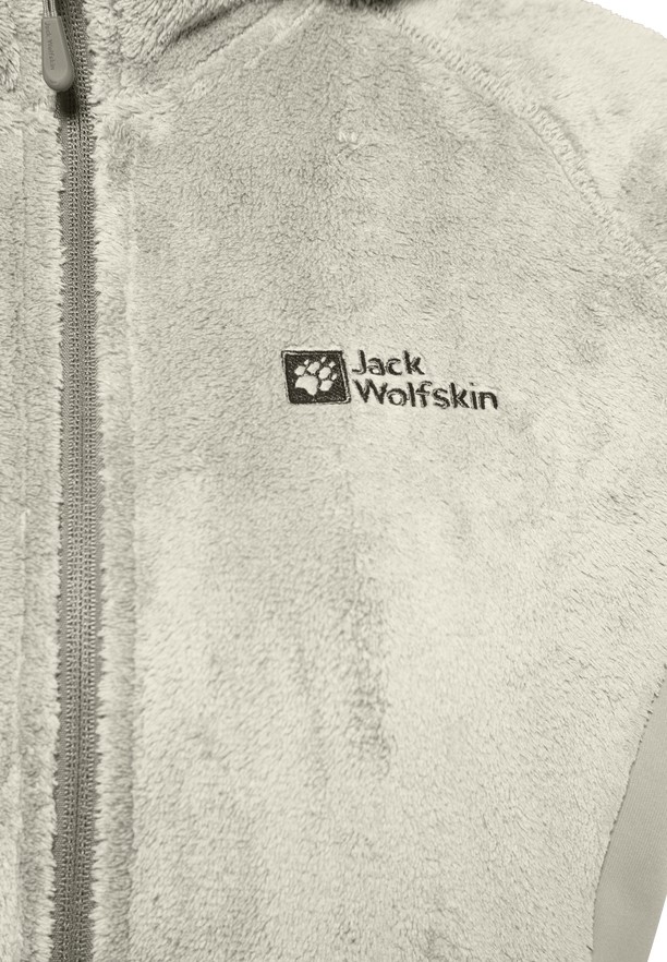 Grey Women Jack Wolfskin Rotwand Hooded Fz Fleece Jackets | 70809657