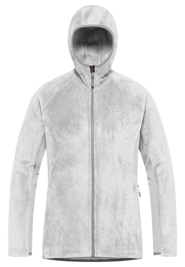 Grey Women Jack Wolfskin Rotwand Hooded Fz Fleece Jackets | 33212961
