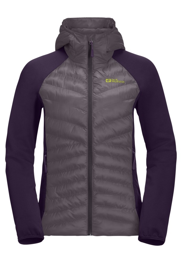 Grey Women Jack Wolfskin Routeburn Pro Hybrid Jackets | 53600396