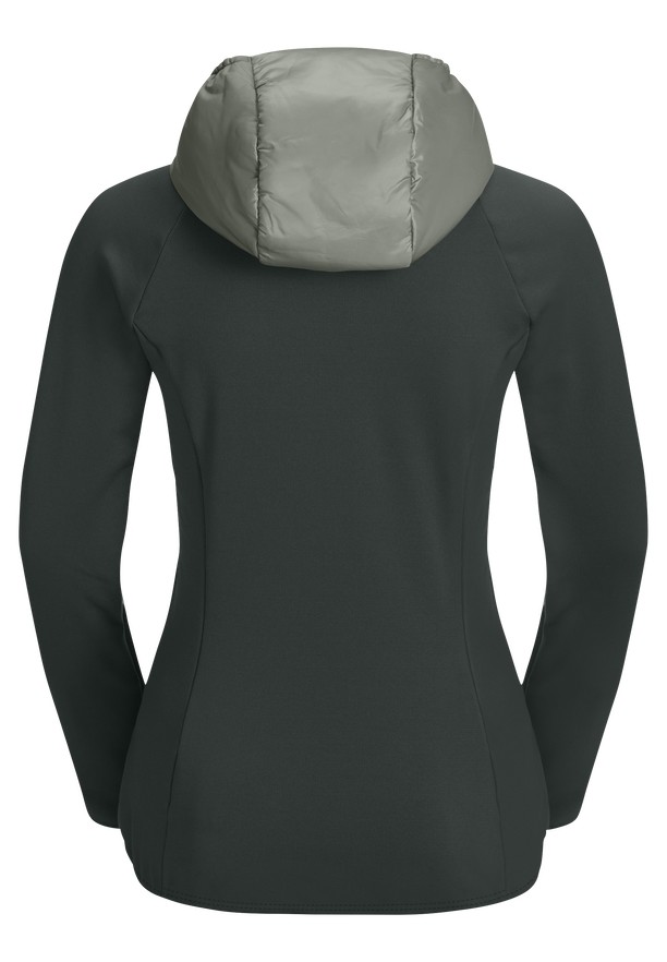 Grey Women Jack Wolfskin Routeburn Pro Hybrid Jackets | 77580208