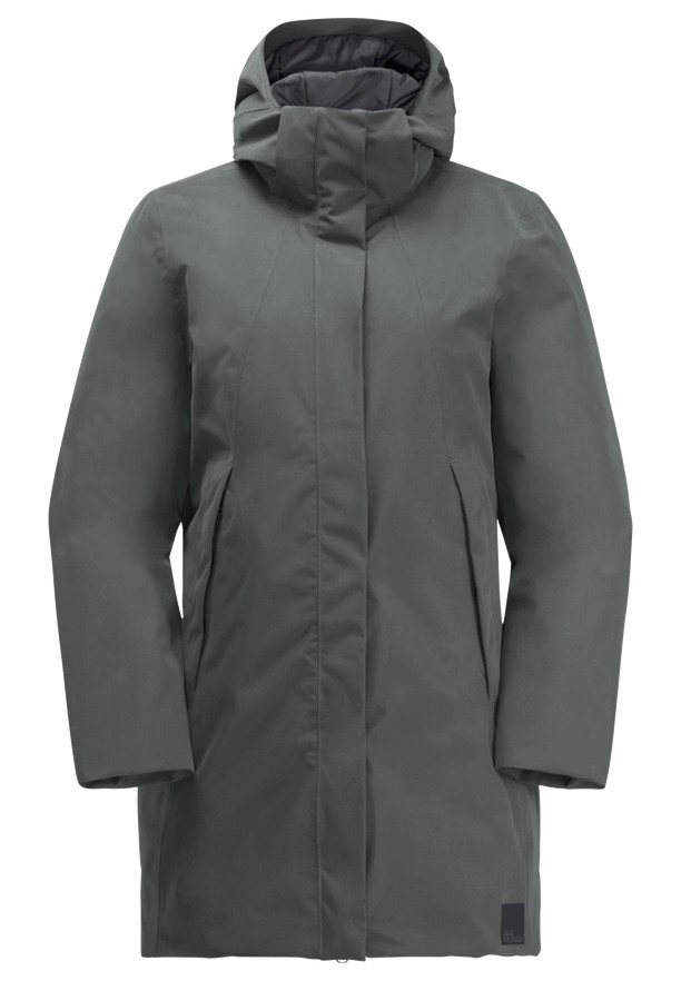Grey Women Jack Wolfskin Salier Coats | 91546184