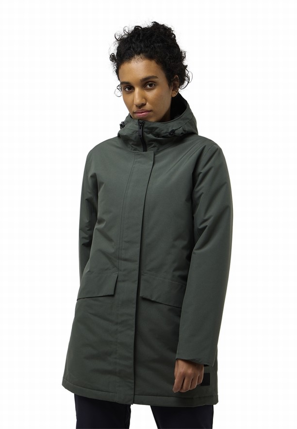 Grey Women Jack Wolfskin Tempelhof Coats | 22083079