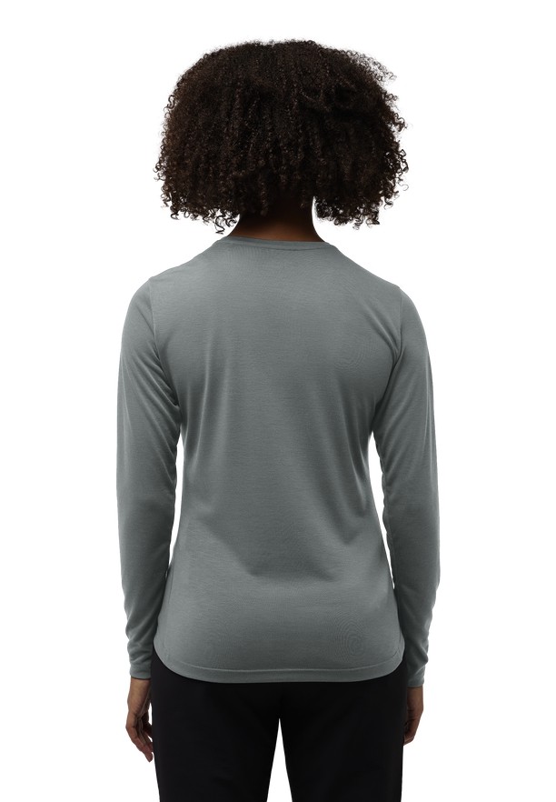 Grey Women Jack Wolfskin Vonnan Ls T Shirts | 38369864
