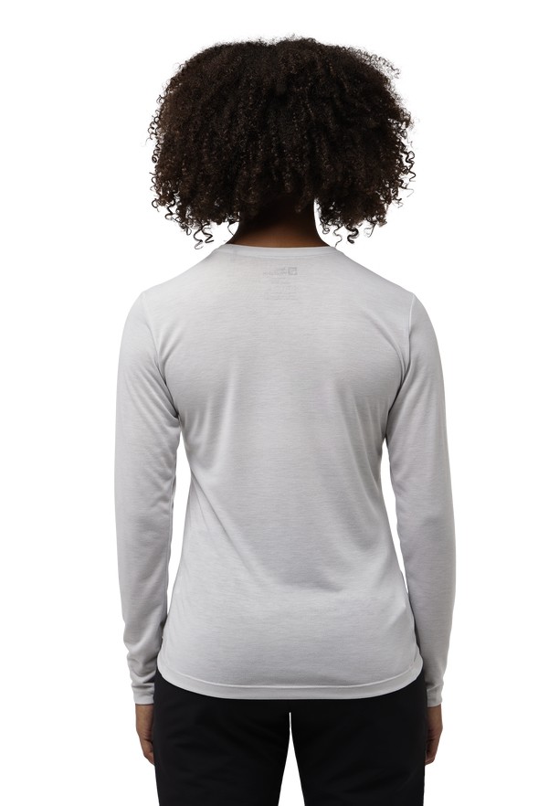 Grey Women Jack Wolfskin Vonnan Ls T Shirts | 77823179