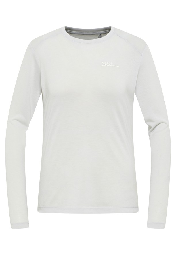 Grey Women Jack Wolfskin Vonnan Ls T Shirts | 77823179