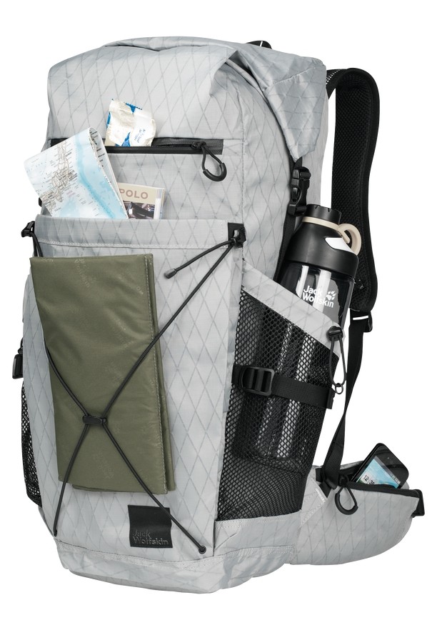 Grey Women Jack Wolfskin Wandermood Rolltop 30 Hiking Backpack | 78601723