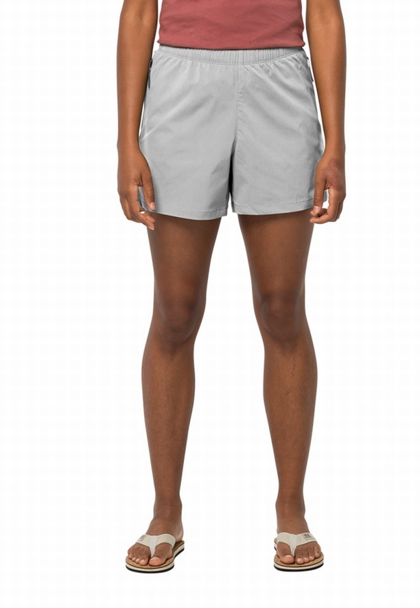 Grey Women Jack Wolfskin Wanderthirst Shorts | 84963144