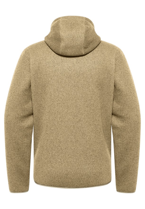 Khaki Men Jack Wolfskin Kaminfeuer Hooded Fleece Jackets | 94913327