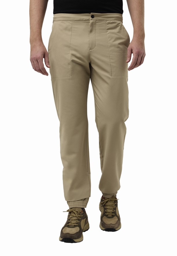 Khaki Men Jack Wolfskin Newport Pants | 42665424
