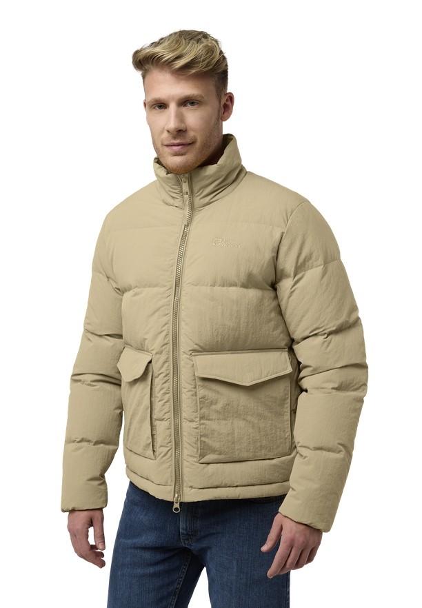 Khaki Men Jack Wolfskin Nordlicht Down Jackets | 58867730