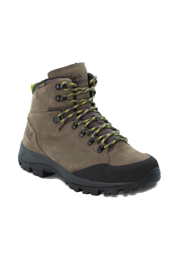 Khaki Men Jack Wolfskin Rebellion Texapore Mid Hiking Shoes | 54342682