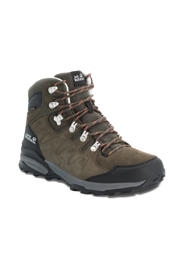 Khaki Men Jack Wolfskin Refugio Texapore Mid Hiking Shoes | 46799310