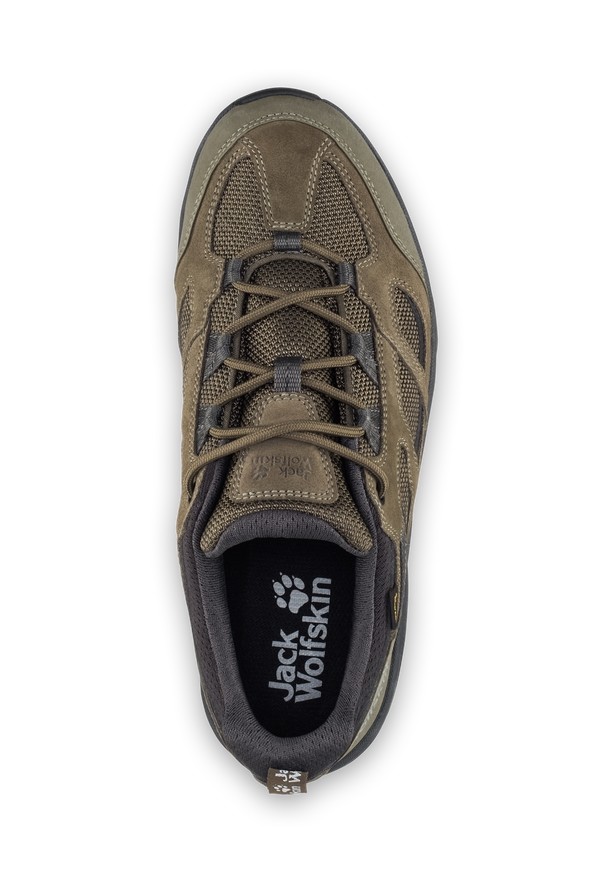 Khaki Men Jack Wolfskin Vojo 3 Texapore Low Hiking Shoes | 39990952