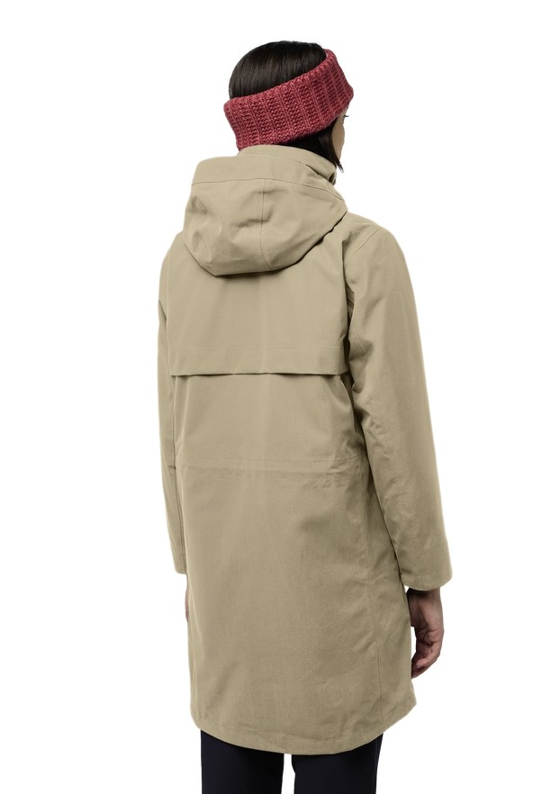 Khaki Women Jack Wolfskin Baylight 3in1 Coats | 94918577