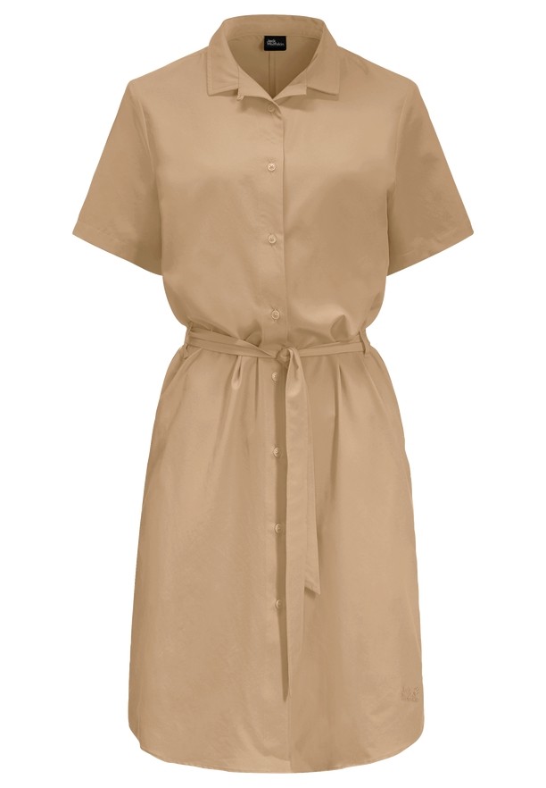 Khaki Women Jack Wolfskin Holiday Midi Dress | 47205801