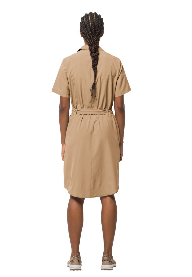 Khaki Women Jack Wolfskin Holiday Midi Dress | 47205801